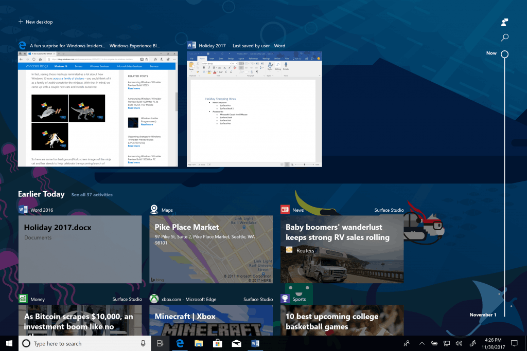 use task view in windows 10